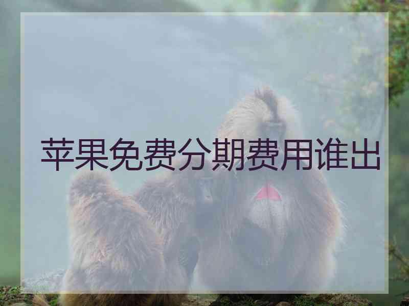 苹果免费分期费用谁出