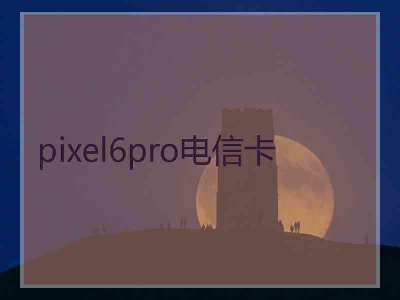 pixel6pro电信卡