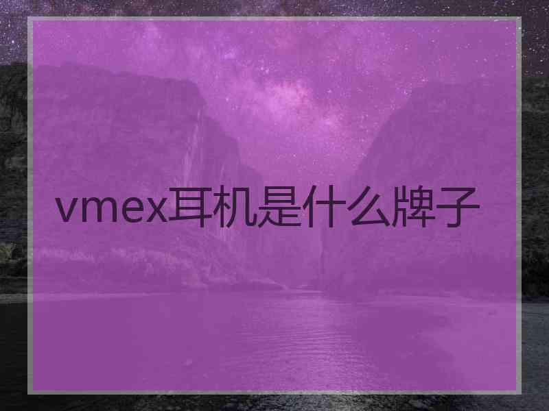 vmex耳机是什么牌子