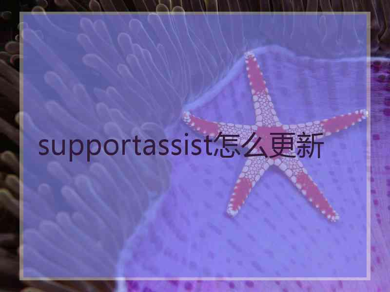 supportassist怎么更新