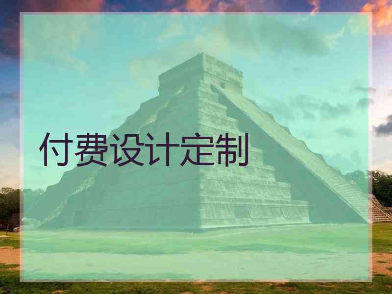 付费设计定制