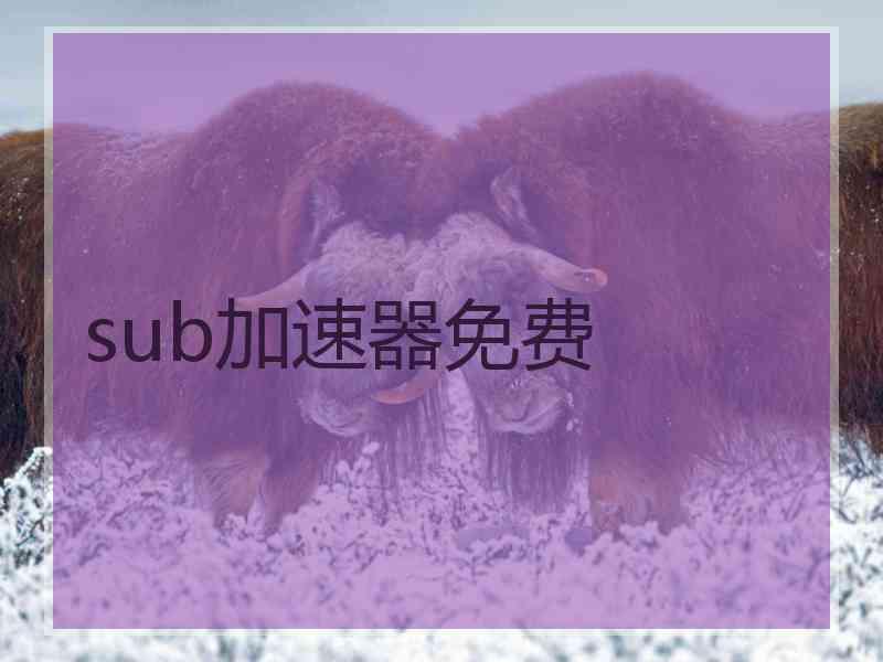 sub加速器免费