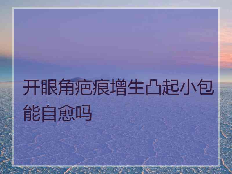 开眼角疤痕增生凸起小包能自愈吗