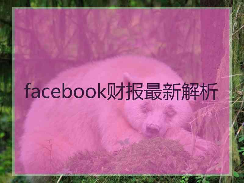 facebook财报最新解析
