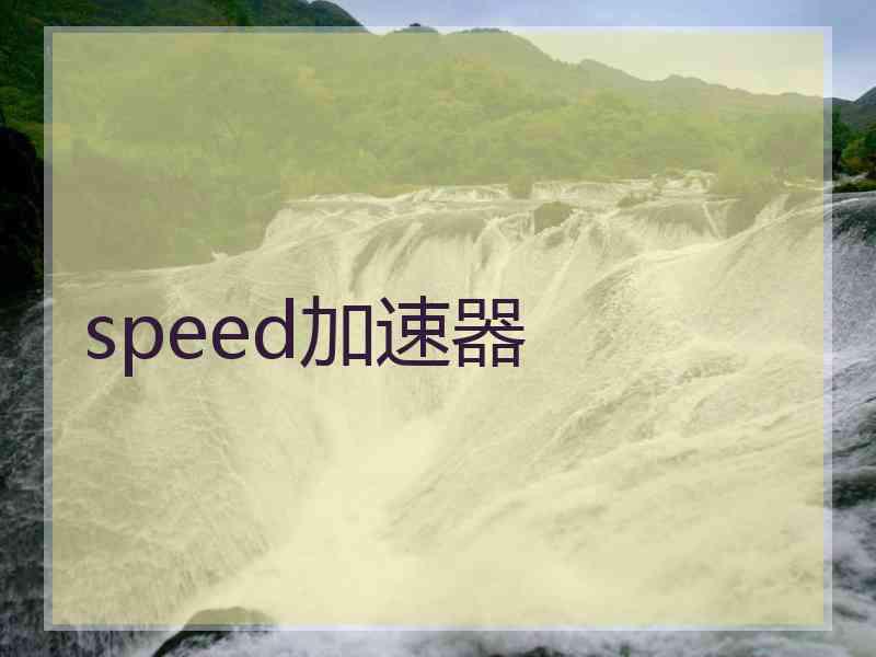 speed加速器