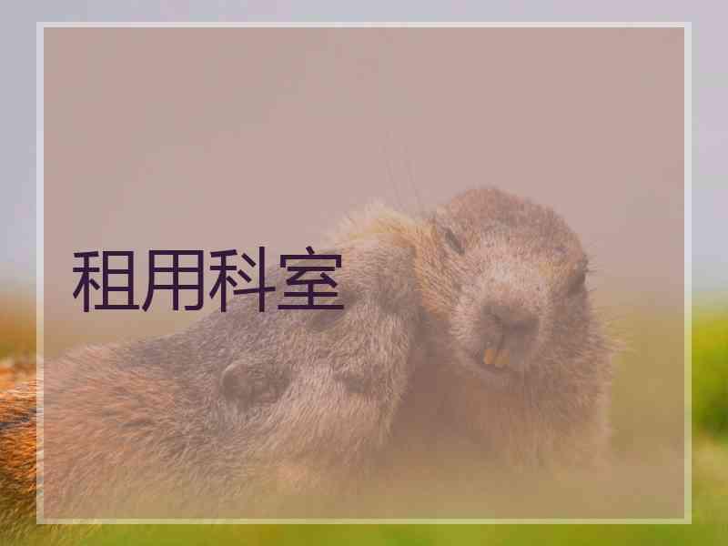 租用科室