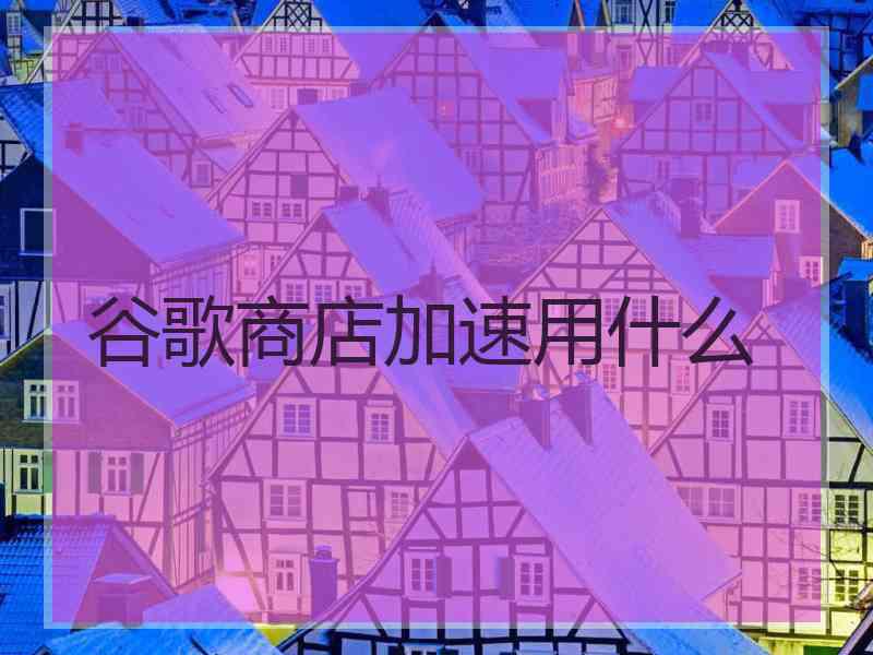 谷歌商店加速用什么