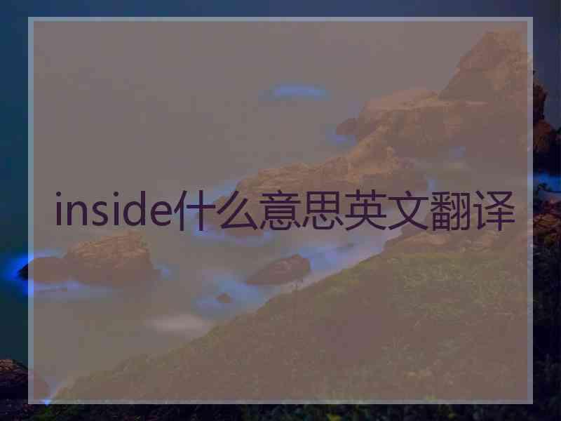 inside什么意思英文翻译