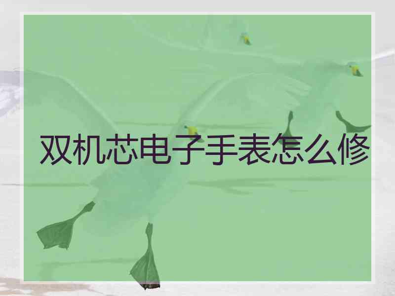 双机芯电子手表怎么修