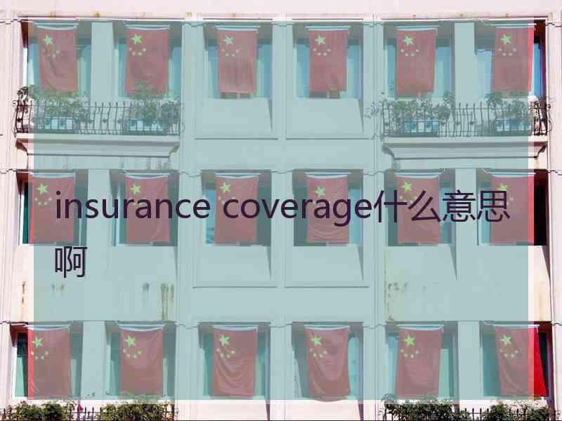insurance coverage什么意思啊