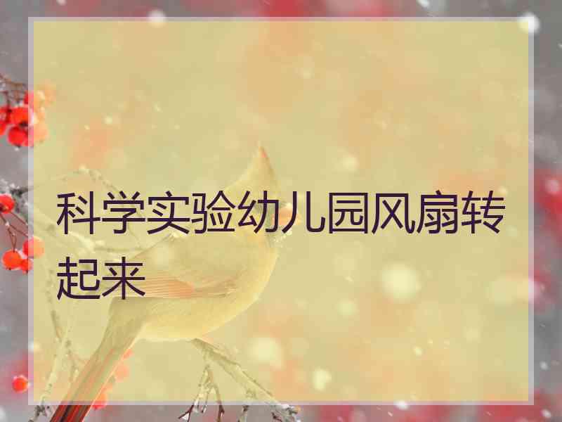 科学实验幼儿园风扇转起来