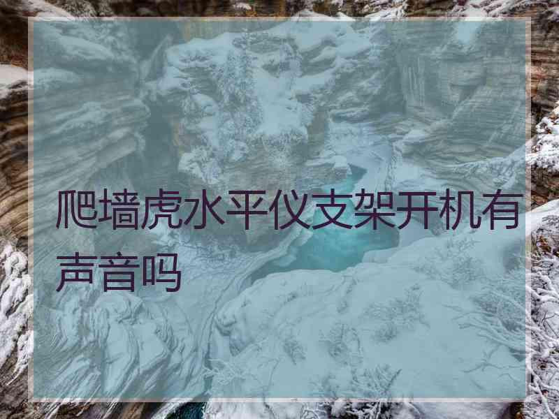 爬墙虎水平仪支架开机有声音吗