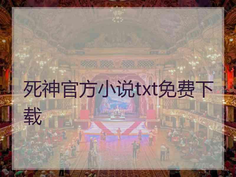 死神官方小说txt免费下载