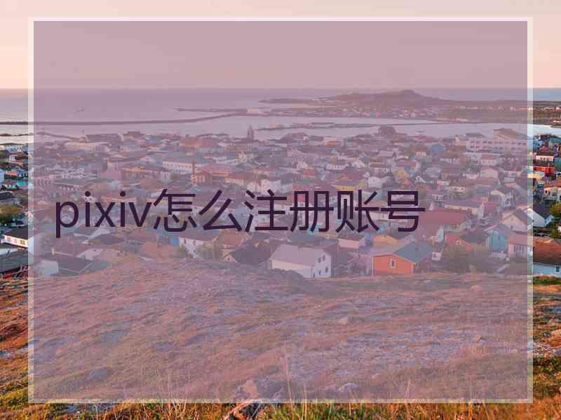 pixiv怎么注册账号