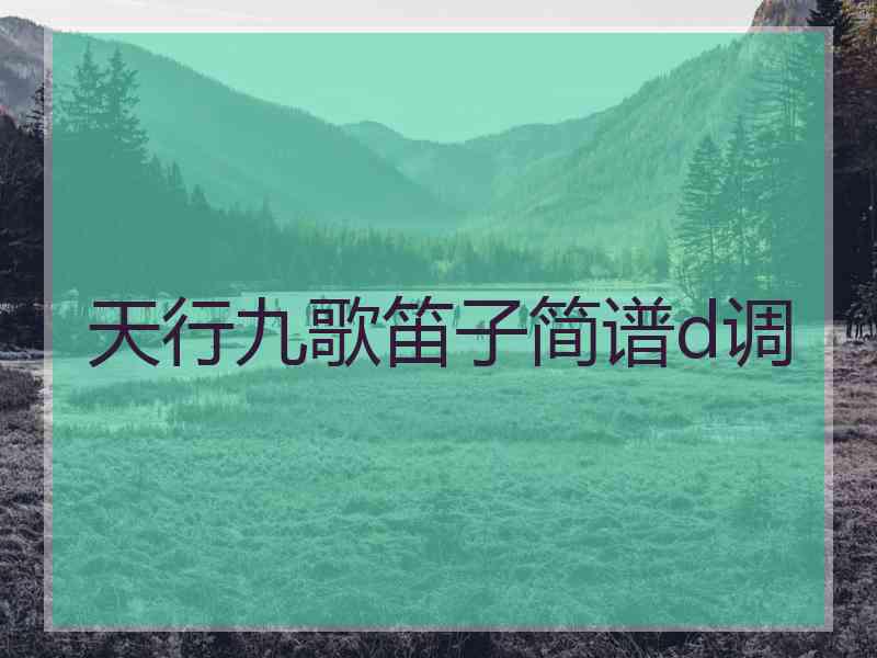 天行九歌笛子简谱d调