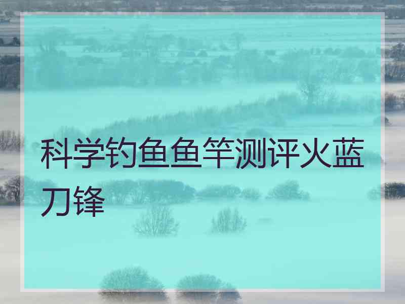 科学钓鱼鱼竿测评火蓝刀锋