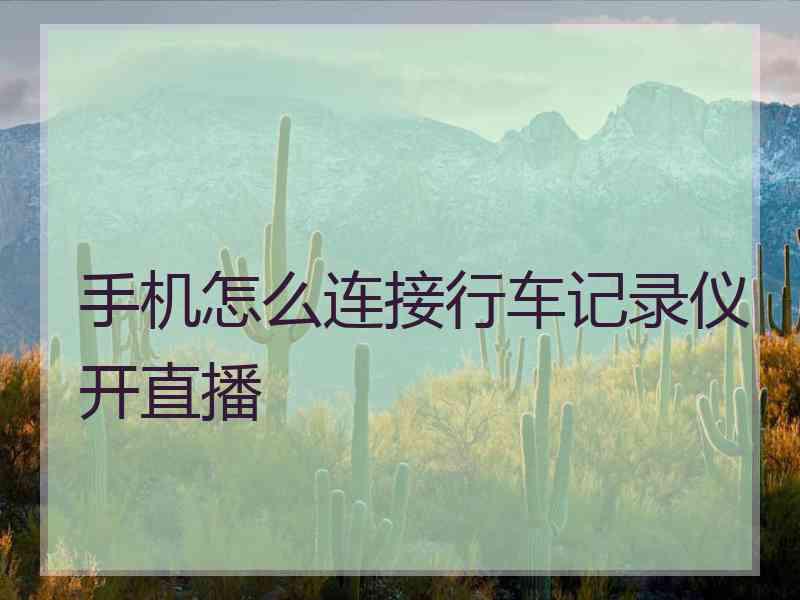 手机怎么连接行车记录仪开直播