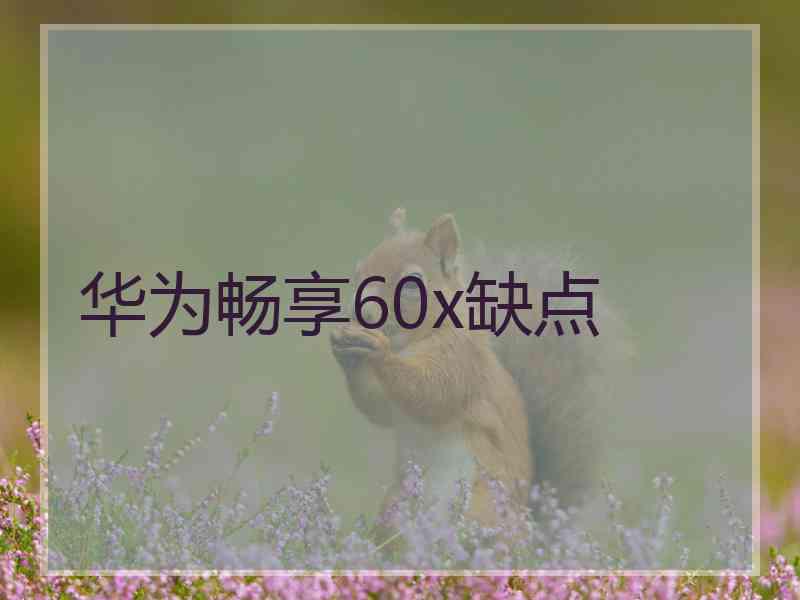 华为畅享60x缺点