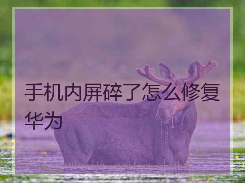 手机内屏碎了怎么修复华为