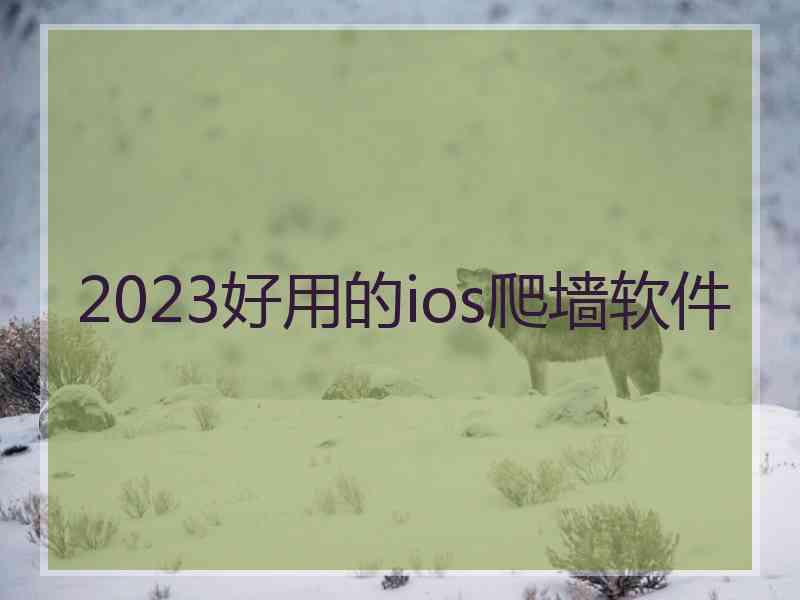 2023好用的ios爬墙软件