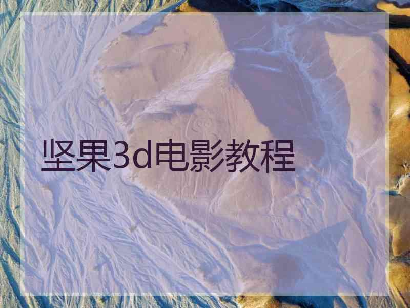 坚果3d电影教程