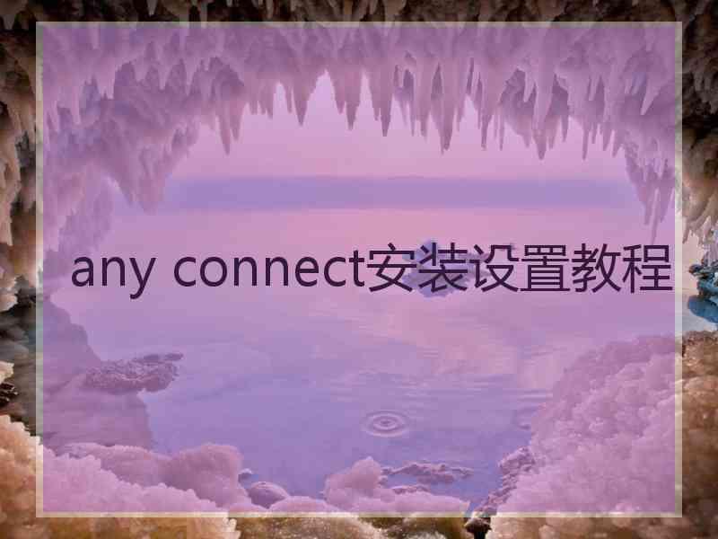 any connect安装设置教程