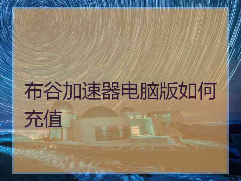 布谷加速器电脑版如何充值