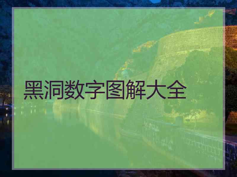 黑洞数字图解大全