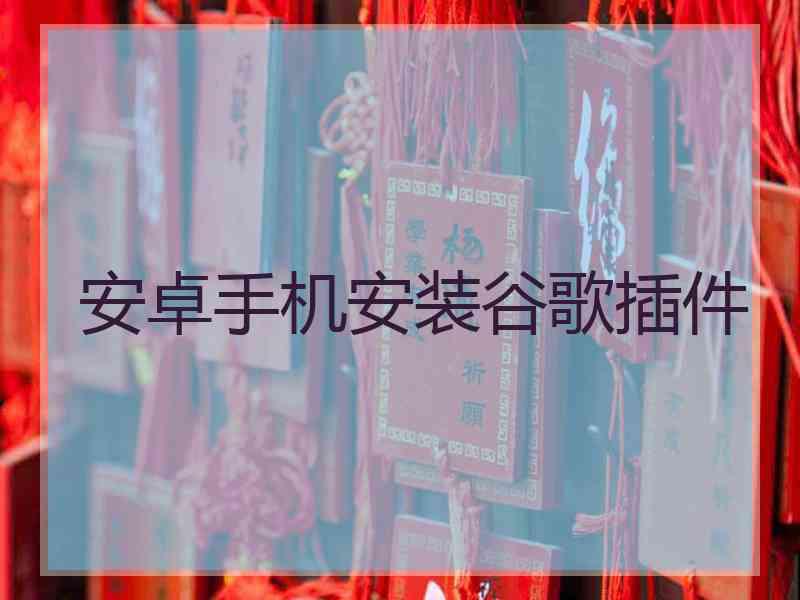 安卓手机安装谷歌插件