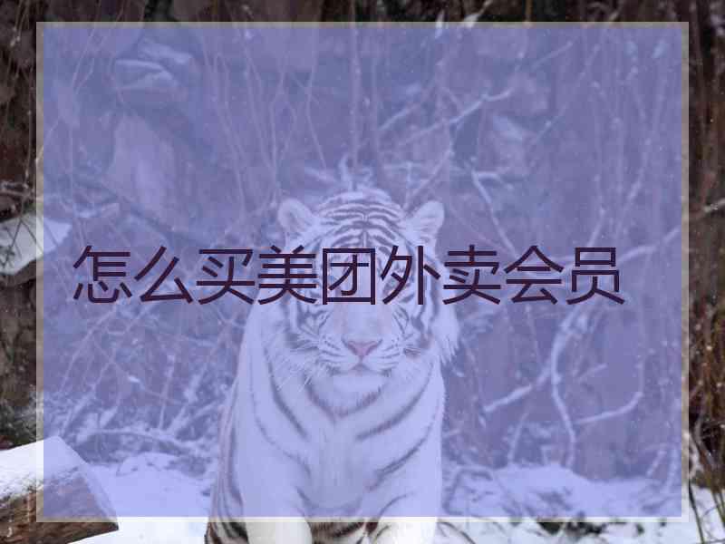 怎么买美团外卖会员