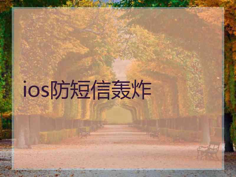 ios防短信轰炸