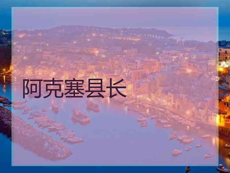 阿克塞县长