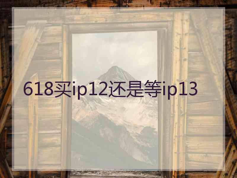 618买ip12还是等ip13
