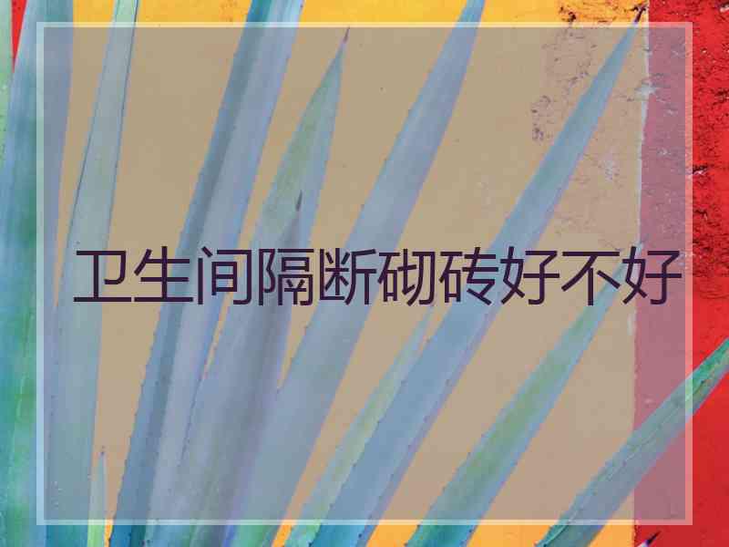 卫生间隔断砌砖好不好