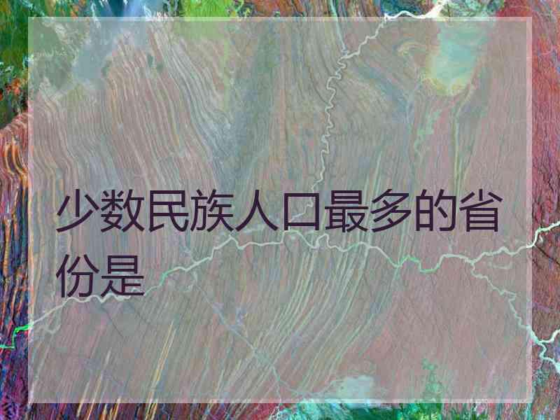 少数民族人口最多的省份是