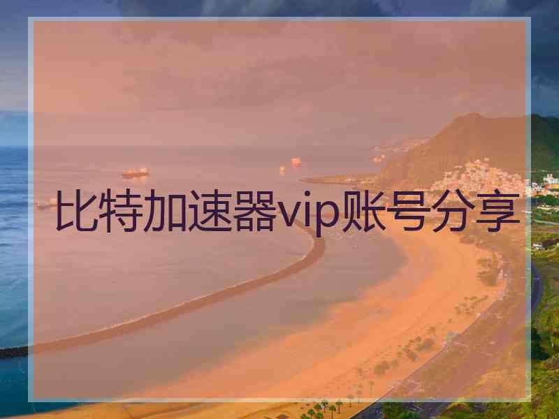 比特加速器vip账号分享