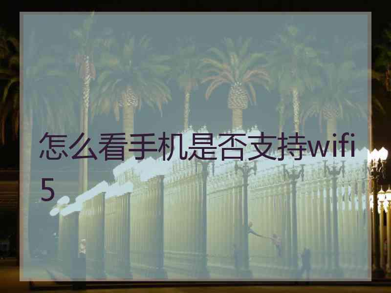 怎么看手机是否支持wifi5