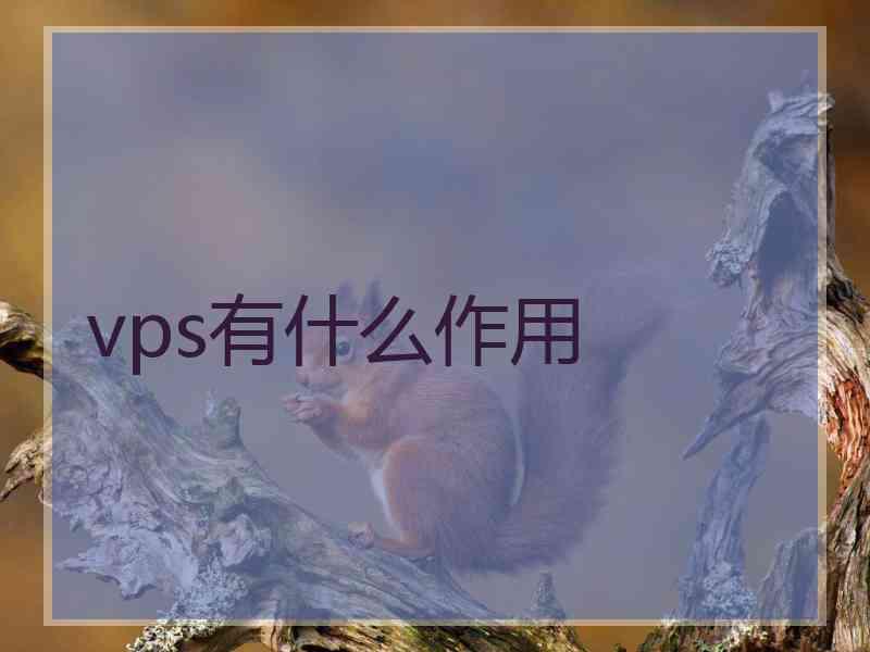vps有什么作用