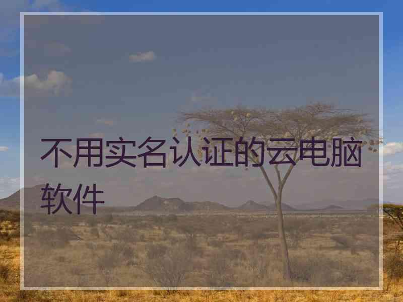 不用实名认证的云电脑软件