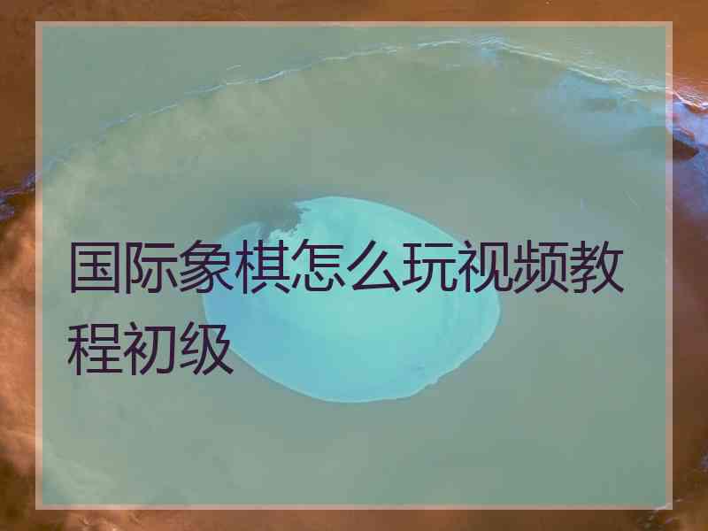 国际象棋怎么玩视频教程初级