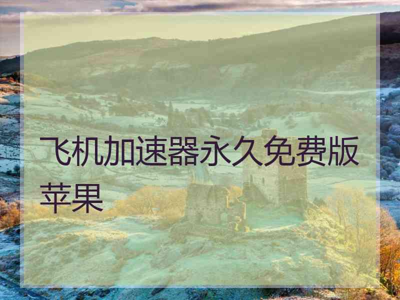 飞机加速器永久免费版苹果