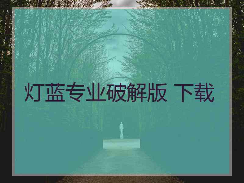 灯蓝专业破解版 下载