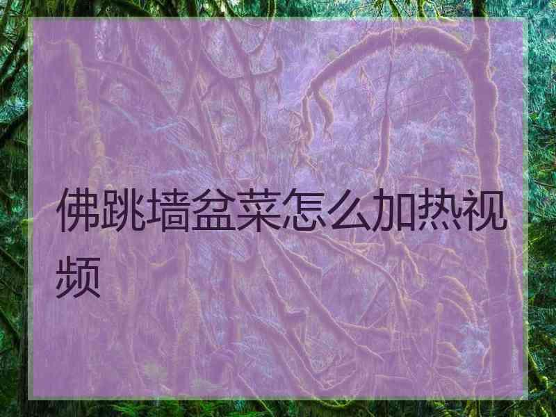 佛跳墙盆菜怎么加热视频