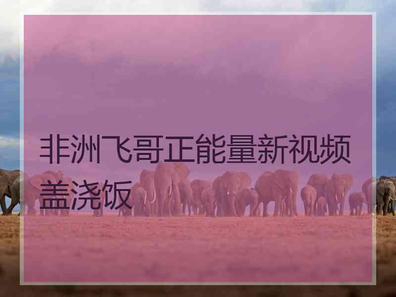 非洲飞哥正能量新视频盖浇饭