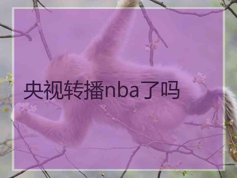 央视转播nba了吗