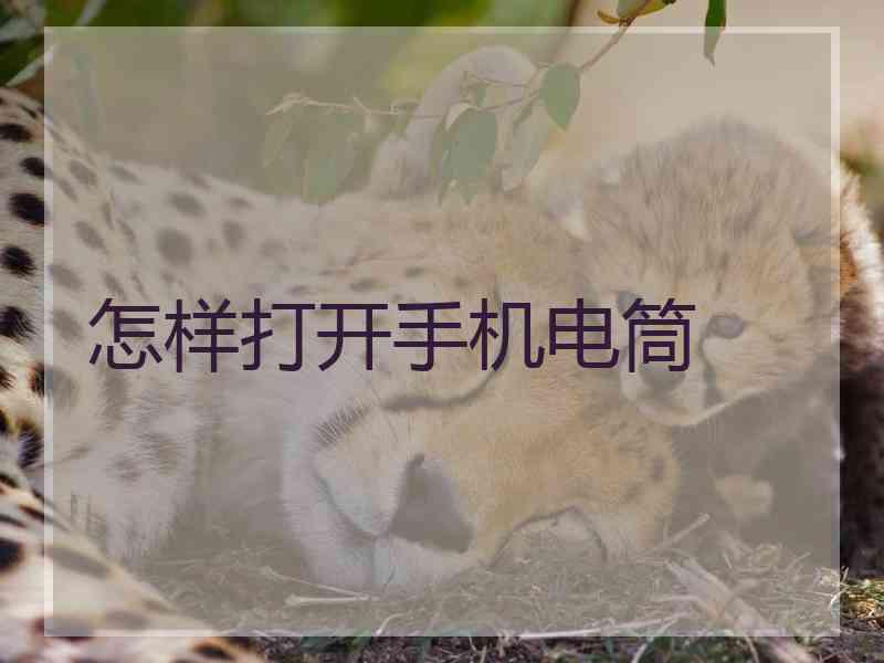 怎样打开手机电筒