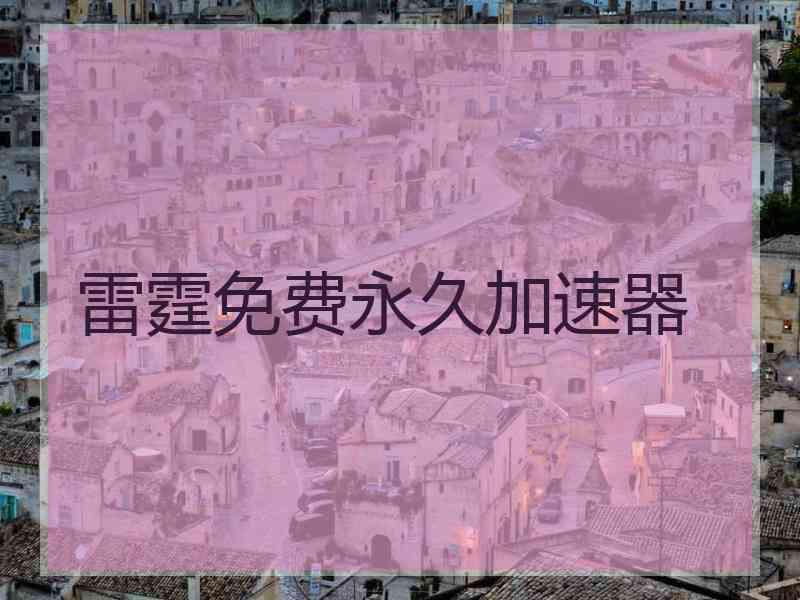 雷霆免费永久加速器