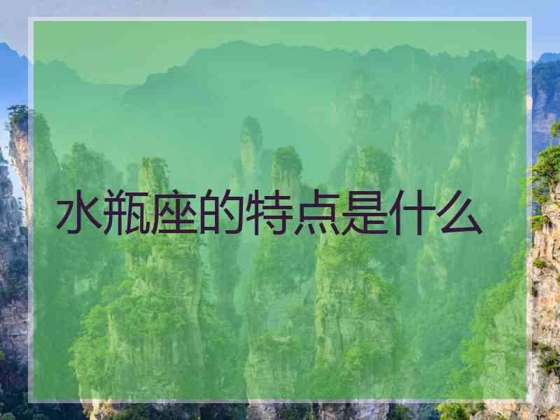 水瓶座的特点是什么