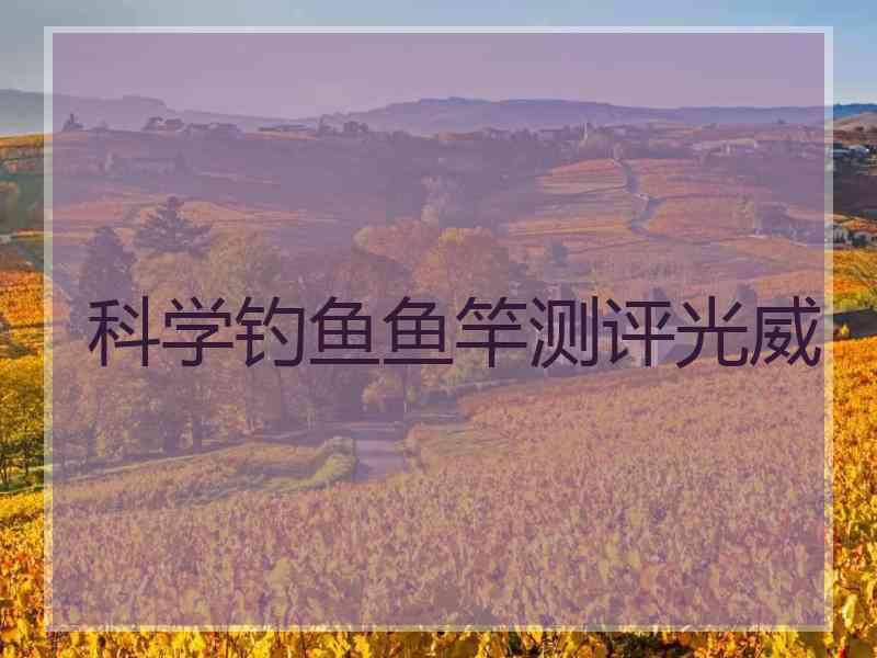 科学钓鱼鱼竿测评光威