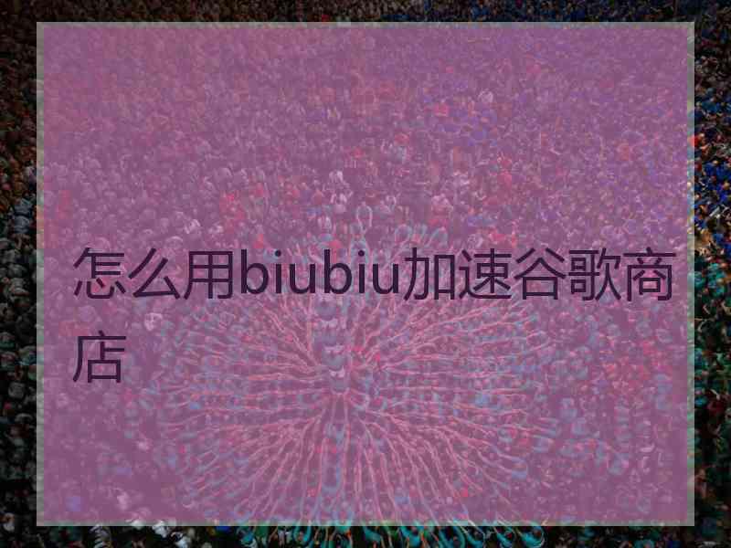 怎么用biubiu加速谷歌商店